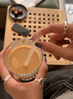 韩国复古戒指女925镀银ins欧美个性百搭嘻哈简约开口食指环