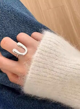 甜酷U型字母戒指女简约时尚气质百搭个性网红开口指环创意食指戒