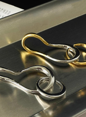 几何莫比乌斯戒指女简约素圈叠戴甜酷S925银开口指环个性食指戒潮