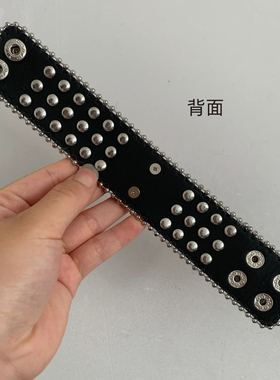 万圣节朋克镶钻水钻手链亚比配饰