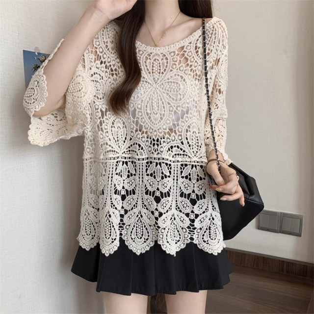 ເສື້ອຢືດແບບຝລັ່ງເສດແບບ retro crocheted