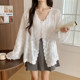 ເສື້ອ lace embroidered ບາງ summer 2025