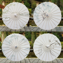 Ancient Wind Oil Paper Umbrella Fade Elegant ink China Wind Performance Retro Ceiling Decoration Photography Flat-head Process Umbrella Classical
