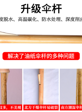 三曼多非遗手工油纸伞升级全竹