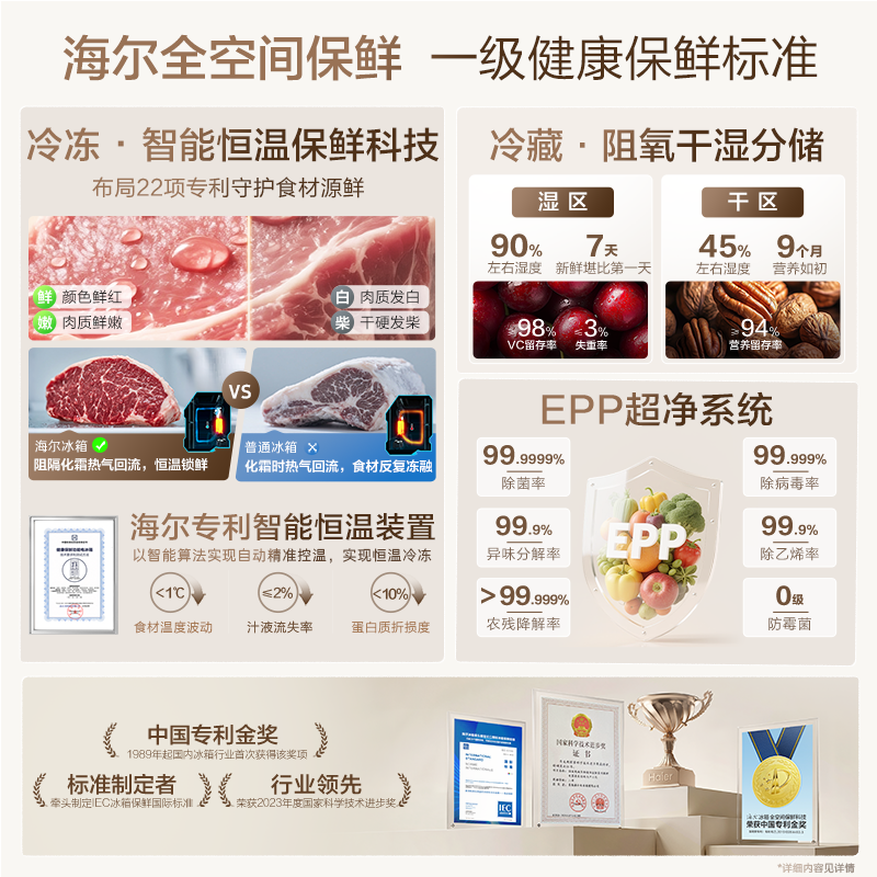 海尔麦浪512Ultra制冰法式双开四门超薄零嵌入式家用风冷无霜冰箱