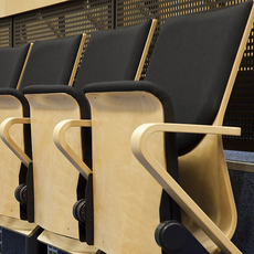 Кресла для кинотеатров 礼堂椅连排椅办公报告厅会议室教室公共休闲固定独脚带扶手剧院椅