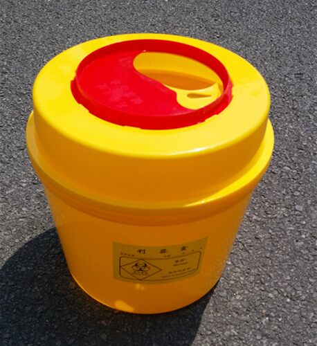 一次性圆形利器盒医用方形锐气盒桶黄色针头筒3L5L6L8L医疗废物桶 - 图3