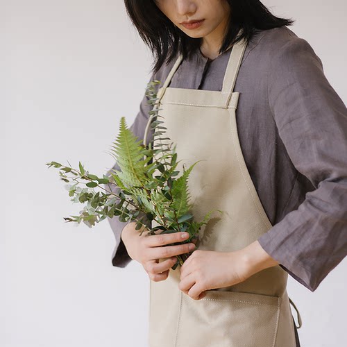 鹿造可调节防油防水围裙花艺烘培餐饮咖啡居家男女工作服定制logo - 图0