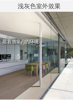 深灰色单双向门窗店面玻璃贴膜