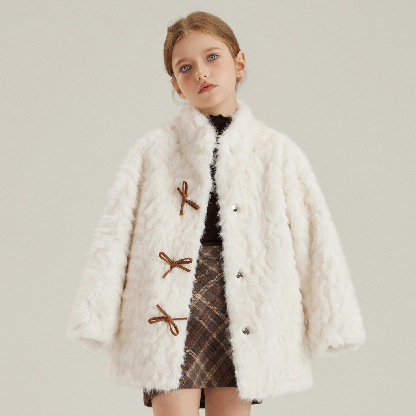 儿童皮毛一体皮草外套小女孩仿貂毛毛绒绒宝宝中大童加厚女童上衣,淘宝优惠券,粉丝福利购,淘宝优惠卷