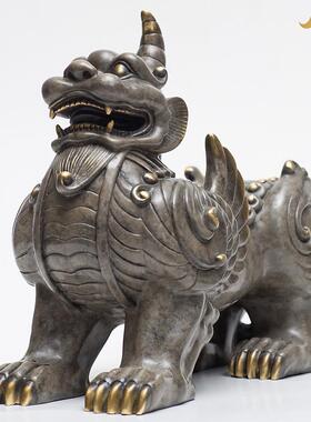 纯铜獬豸摆件正义神兽法律文创礼品律所律师办公室公司开业礼品