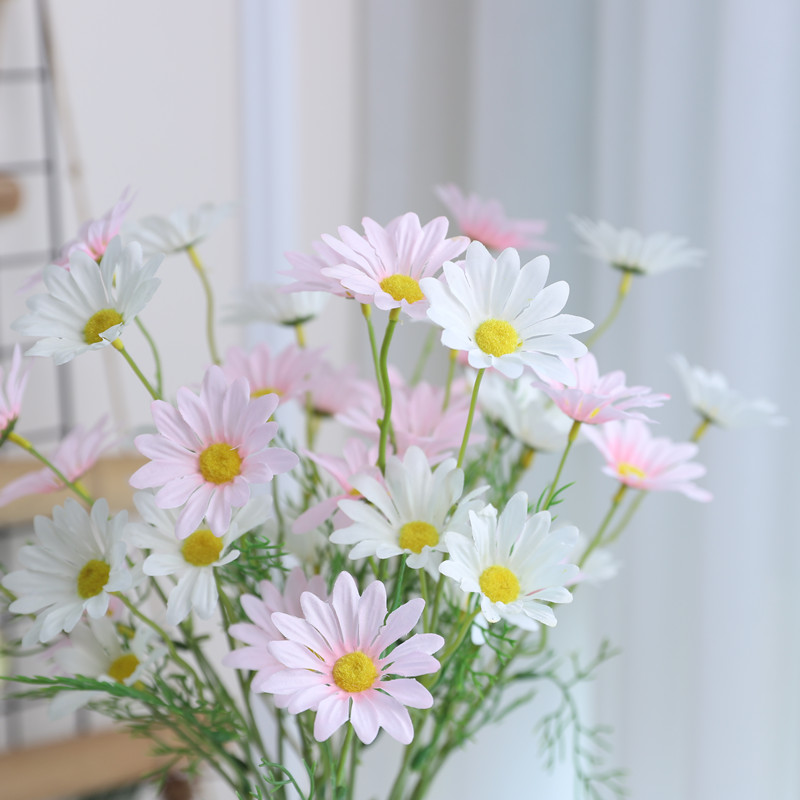 ins北欧洋甘菊小雏菊仿真花假花摆设干花花束客厅家居装饰品摆件