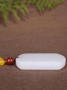 挂件金丝男士平安无事牌羊脂玉