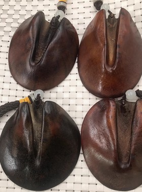 天然黑驴蹄子吊坠牌子手把件刮痧板壳心料抛光打磨文玩盘玩驴蹄子