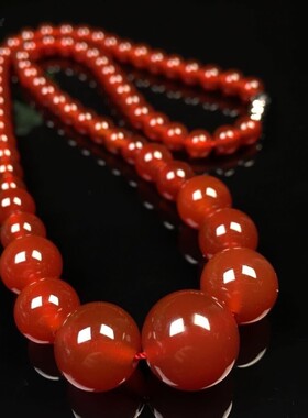 红玛瑙塔型链女款圆珠