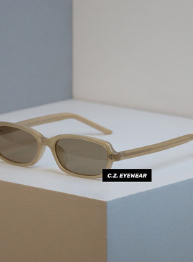 新款y2k长方形窄款墨镜防紫外线