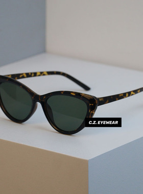 超酷三角猫眼美式高街凹造型墨镜