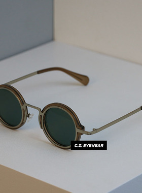 vintage系列民国风小框圆形墨镜