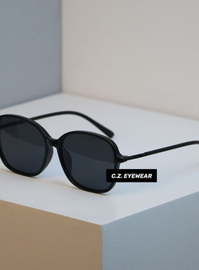 韩版新款复古方形高级感大框墨镜