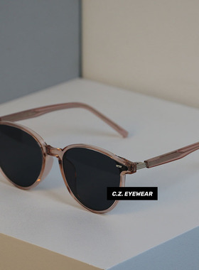 小众蜜桃茶墨镜防紫外线韩版