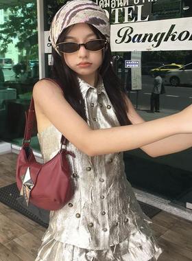 y2k小棕镜未来感高街小众墨镜