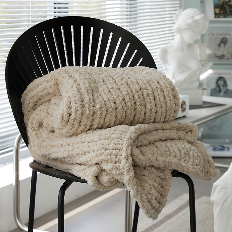 泽兮家居 纯色编织盖毯沙发搭毯床上装饰毯床尾毯毛毯春秋款毯子,淘宝优惠券,粉丝福利购,淘宝优惠卷