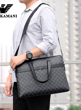 头层牛皮公文包商务简约潮牌