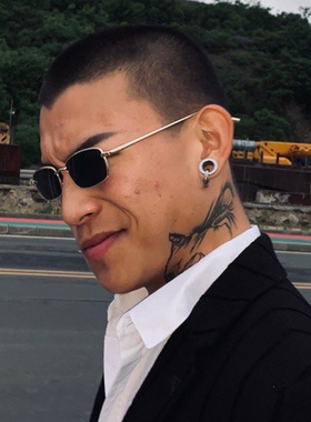 坏布布痞帅金属框茶色太阳眼镜