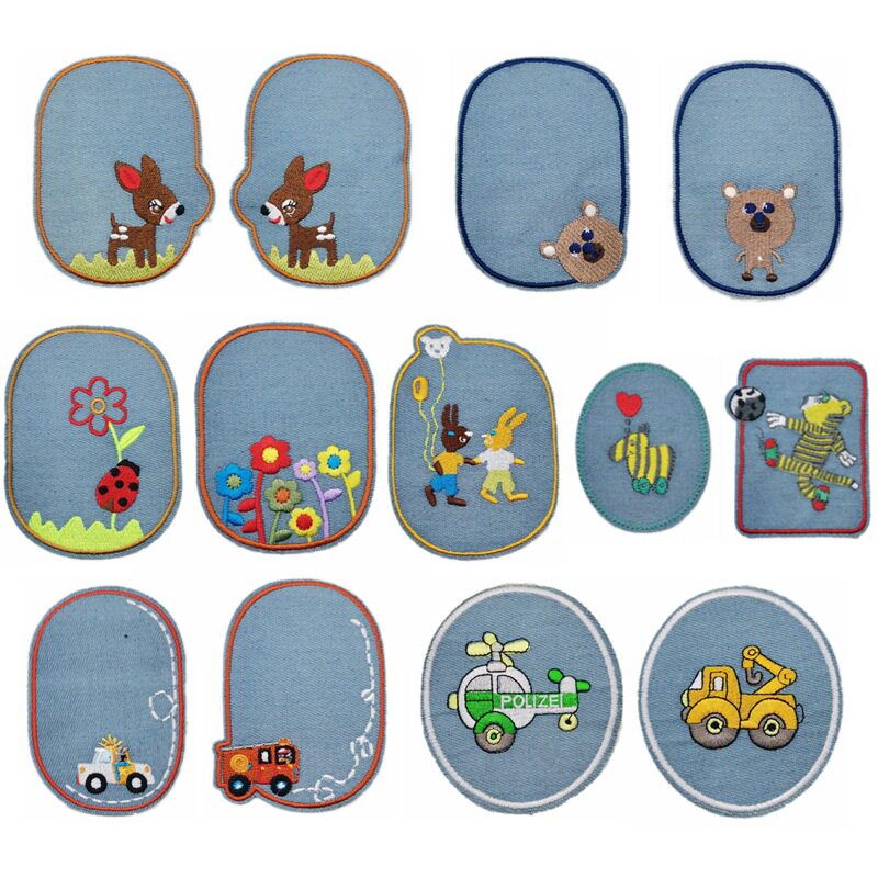 儿童膝盖破洞修补补丁贴牛仔肘贴牛仔布贴男孩校服裤子卡通贴花,淘宝优惠券,粉丝福利购,淘宝优惠卷