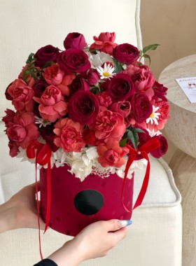 波点抱抱桶鲜花花束包装桶花艺花束插花桶礼物礼品圆筒花艺资材