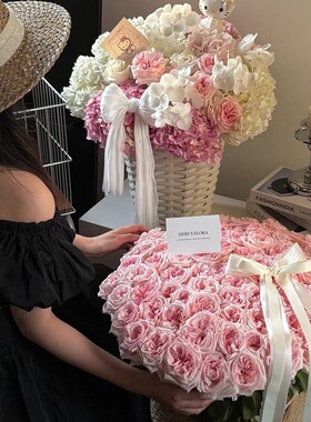 新款diy花束花艺资材手工抱抱桶装饰摆件仿藤手工编织抱抱花篮