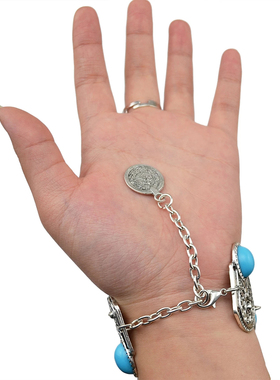 民族风手链饰品手链戒子一体