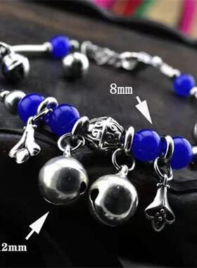 红幸运手链女生银竹节手串