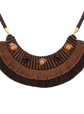 新款波西米亚多层流苏项链