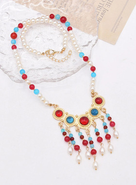 古风璎珞项链敦煌飞天写真颈链