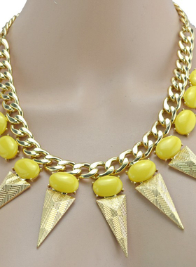 嘻哈朋克风金属尖钉项链