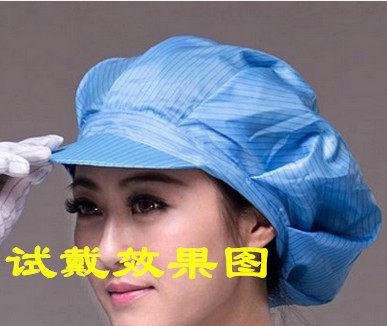防静电帽子无尘防尘净化小工帽电子工厂车间男女工作帽食品无尘帽 - 图2