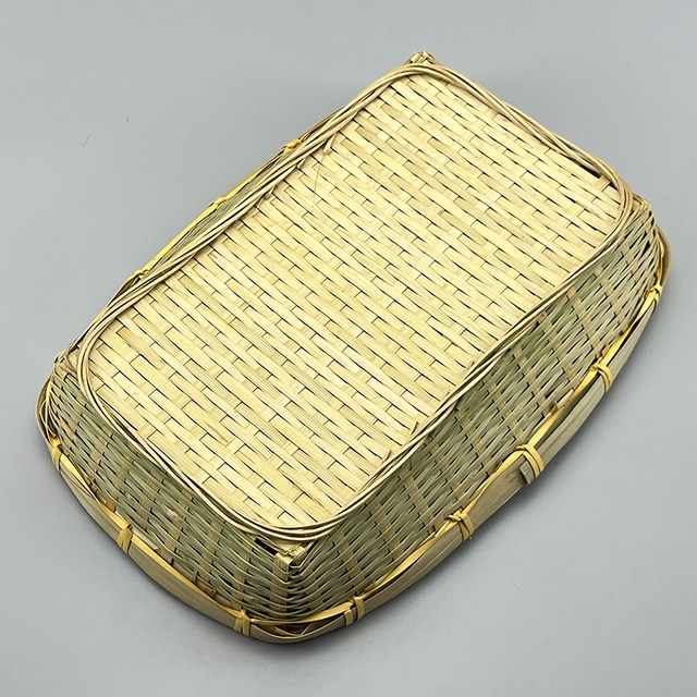 Storage living room kitchen household square woven bamboo basket