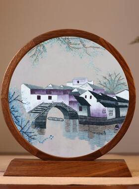 苏州苏绣双面绣摆件刺绣事事如意非遗摆台蜀绣国风伴手礼品送老外