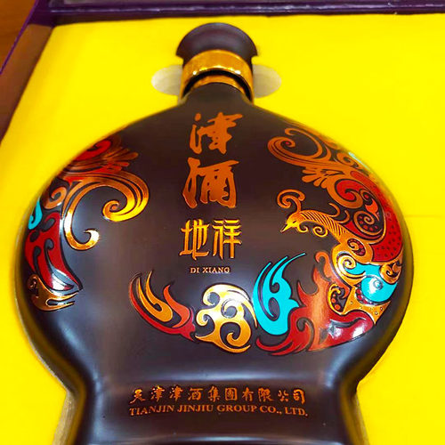 天津特产52度津酒地祥礼盒装500ml*2瓶浓香型白酒纯粮扁凤壶礼品 - 图2