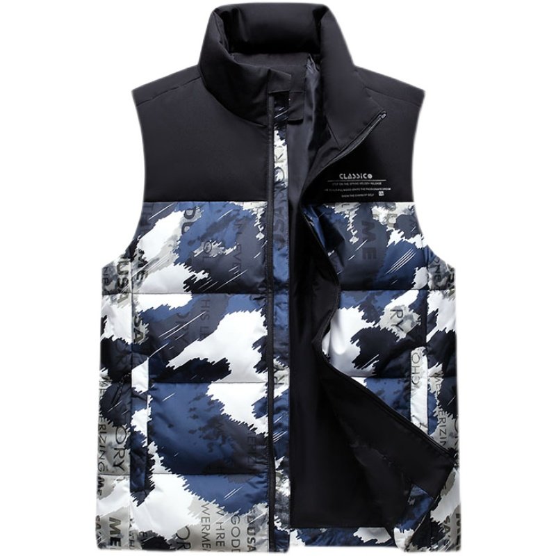 新款迷彩羽绒马甲男加厚保暖青年宽松背心大码坎肩学生外套马夹潮,淘宝优惠券,粉丝福利购,淘宝优惠卷