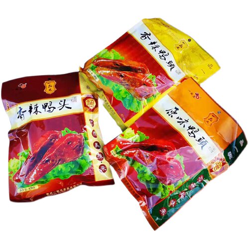 衢州包装原味阿卜三头一掌一粒志4个真空装卤味 香辣鸭头280g包邮 - 图2