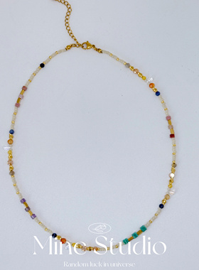 Mine Studio·春夏新款《芍药》天然石串珠项链新锁骨链小众百搭