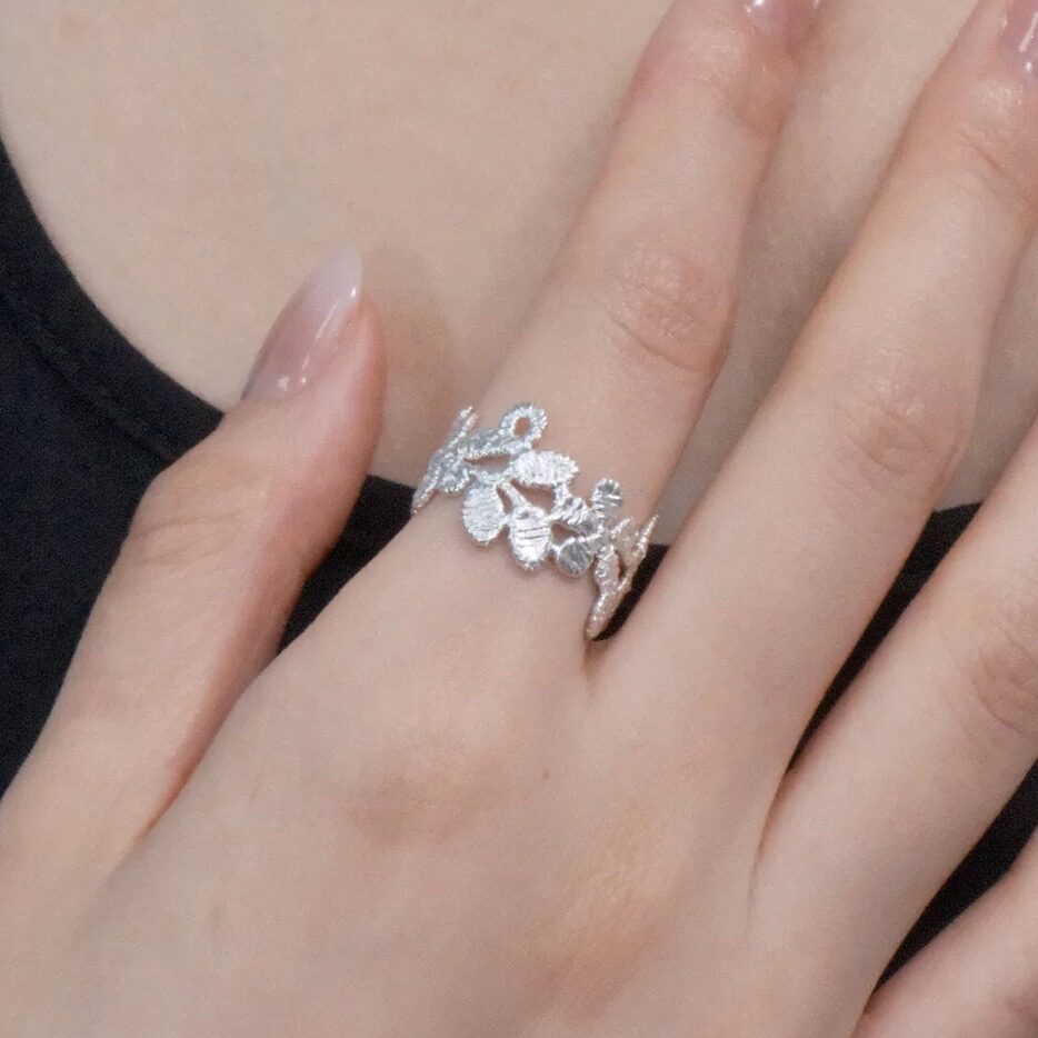 Huaman S925 sterling silver handmade cloth texture