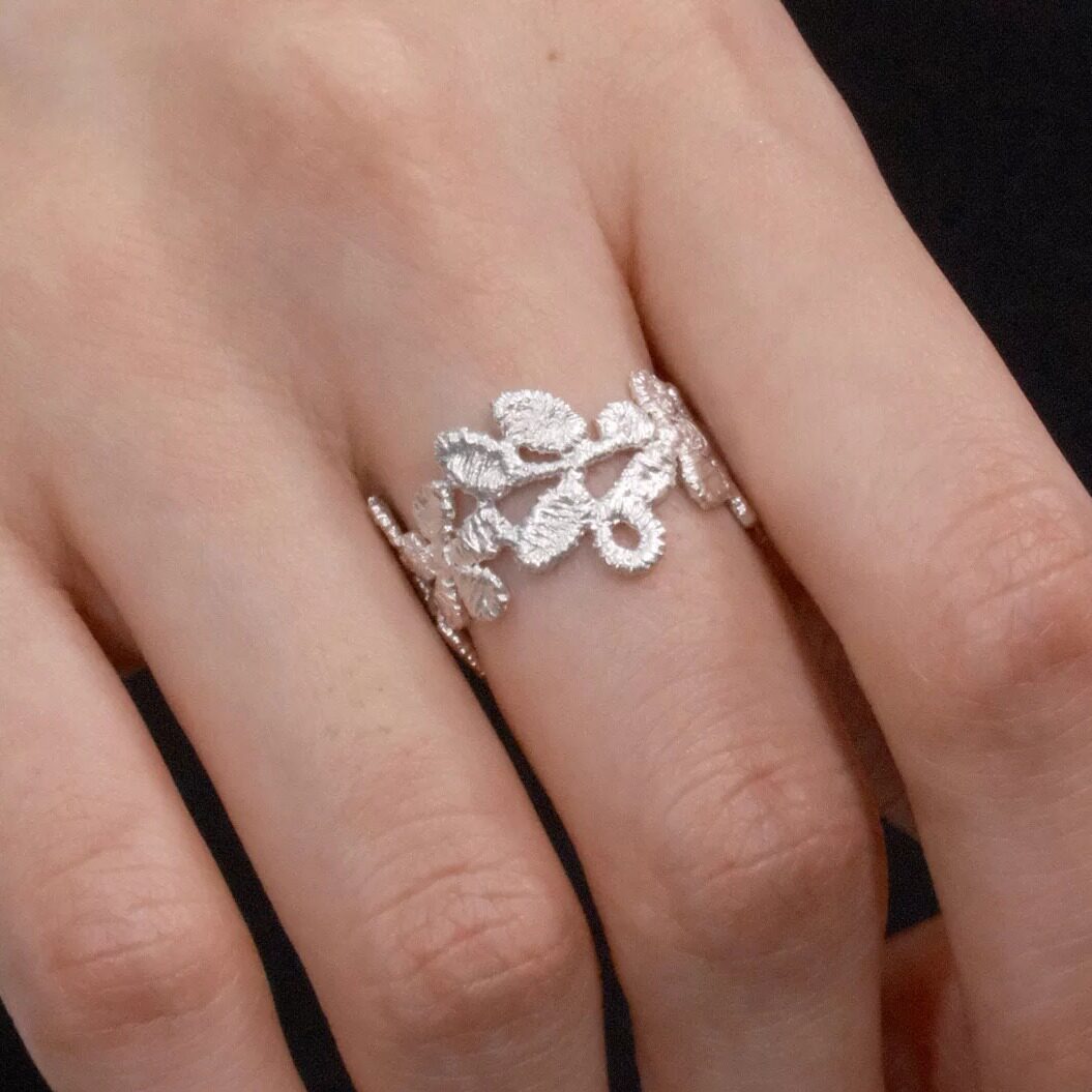 Huaman S925 sterling silver handmade cloth texture