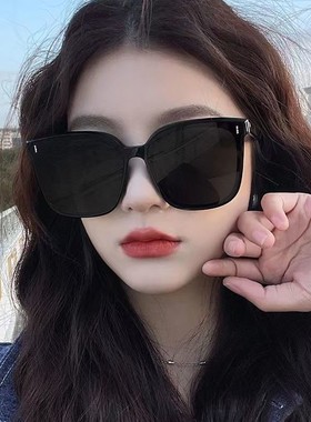 gm墨镜女感ins太阳眼镜2022新款潮开车偏光防紫外线大脸显瘦