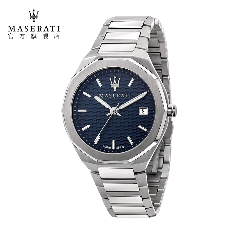 玛莎拉蒂手表男新款名表商务欧美腕表石英机芯纪念礼物钢表带正品