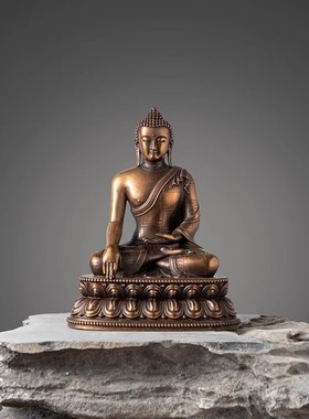 纯铜五方佛阿弥陀佛药师大日如来不动佛不空成就佛佛像供奉摆件