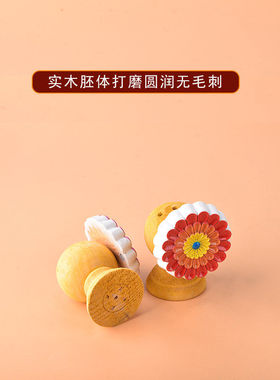 优质实木彩绘朵玛食子花桌面供奉摆件家居小花朵朵玛七色一套0号