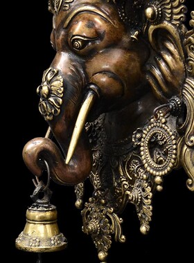 尼泊尔手工象宝挂牌佛前密宗摆件